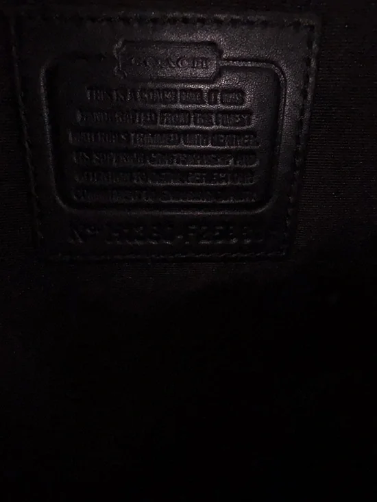 Coach Black and White Logo-Print Tote with Black Trim - Picture 4 of 5